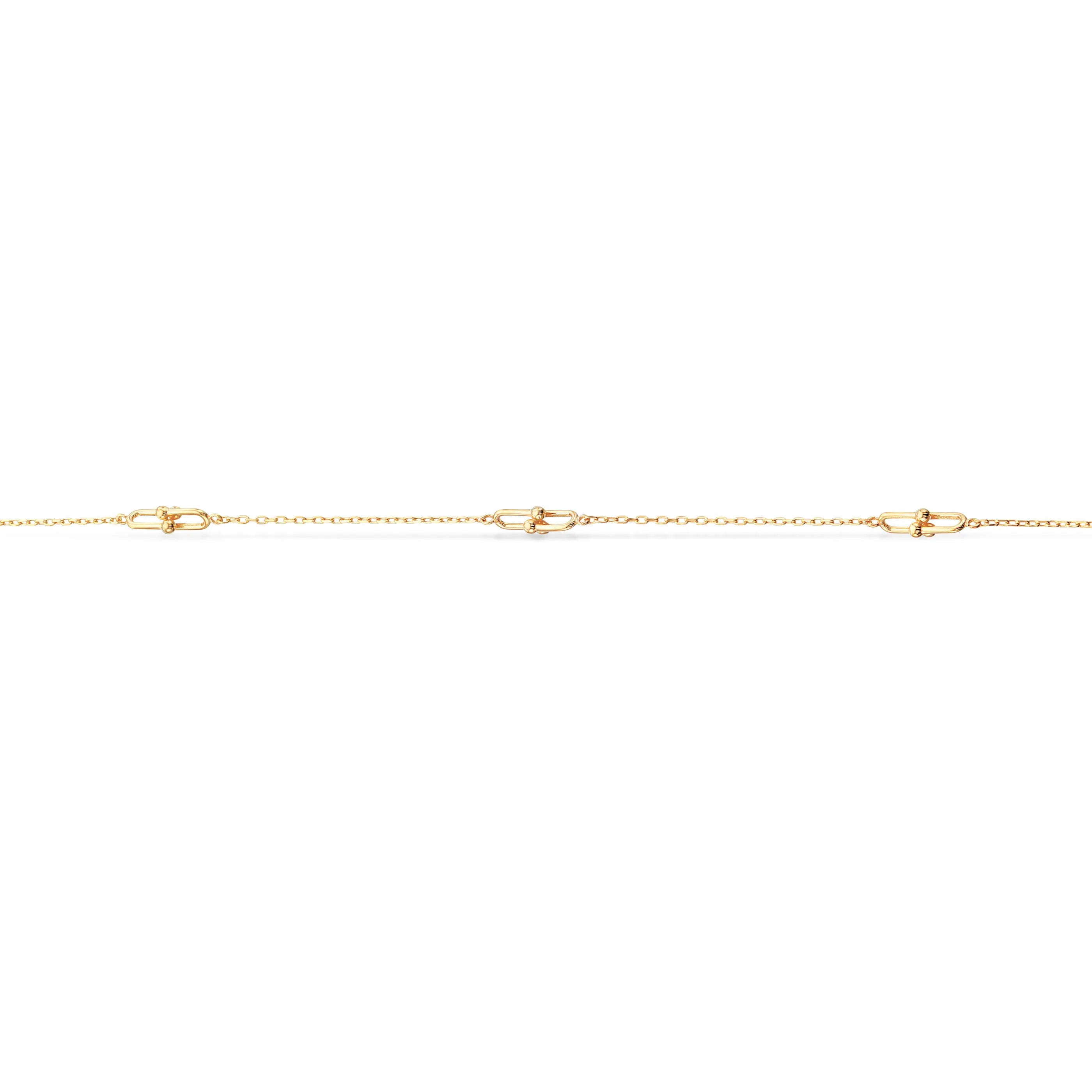 Kæde u-links og kæde - Forgyldt fra Scrouples Jewellery