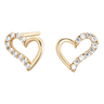 Hjerte Ørestikker m. CZ - 8 kt. Guld fra Siersbøl