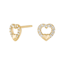 Hjerte Ørestikker m. CZ - 8 kt. Guld fra Siersbøl