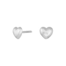 Øreringe Hjerte 5mm - Rhod. Sølv fra Siersbøl