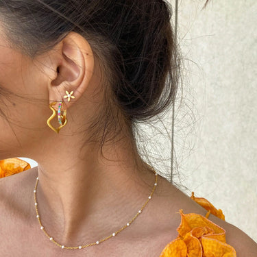 Forget-me-not ørestikker - Forgyldt fra Bybiehl