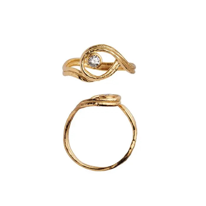 Balancé w. Stone Ring - Forgyldt fra Stine A Jewelry