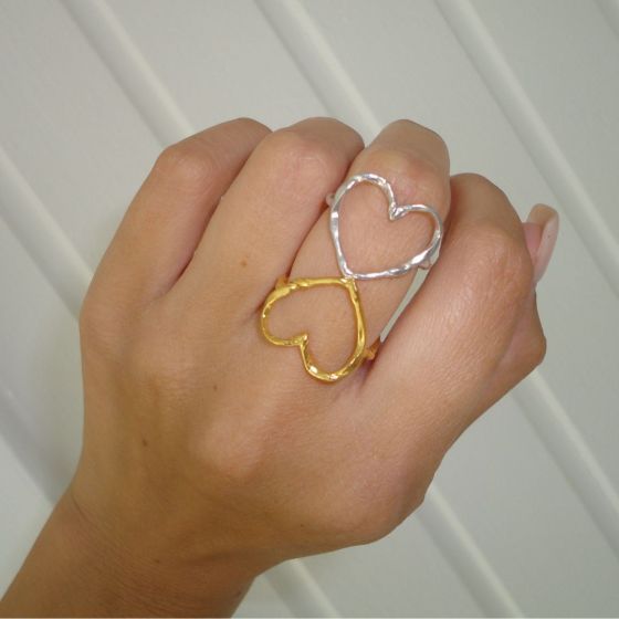 Funky Heart Ring - Sølv fra Stine A Jewelry