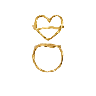 Funky Heart Ring - Forgyldt fra Stine A Jewelry