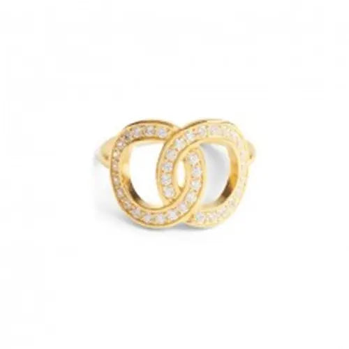 Stone Twin ring - Forgyldt fra Lush Lush Jewelry