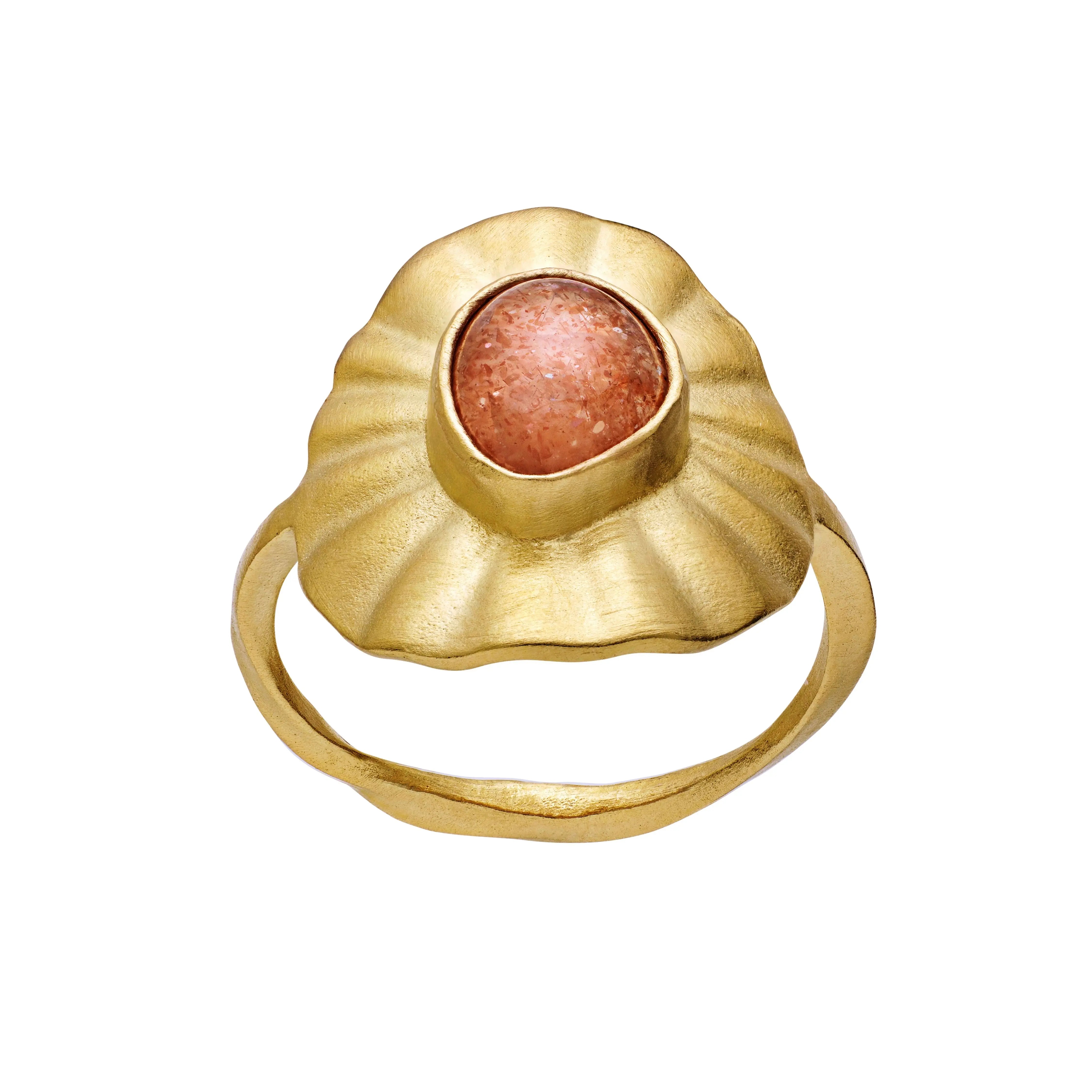 Lotus ring - Forgyldt fra Maanesten