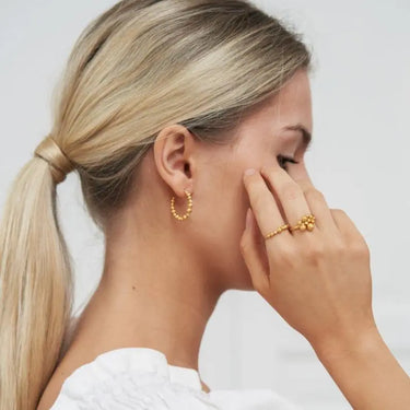 Pebbles band ring - Forgyldt fra Bybiehl