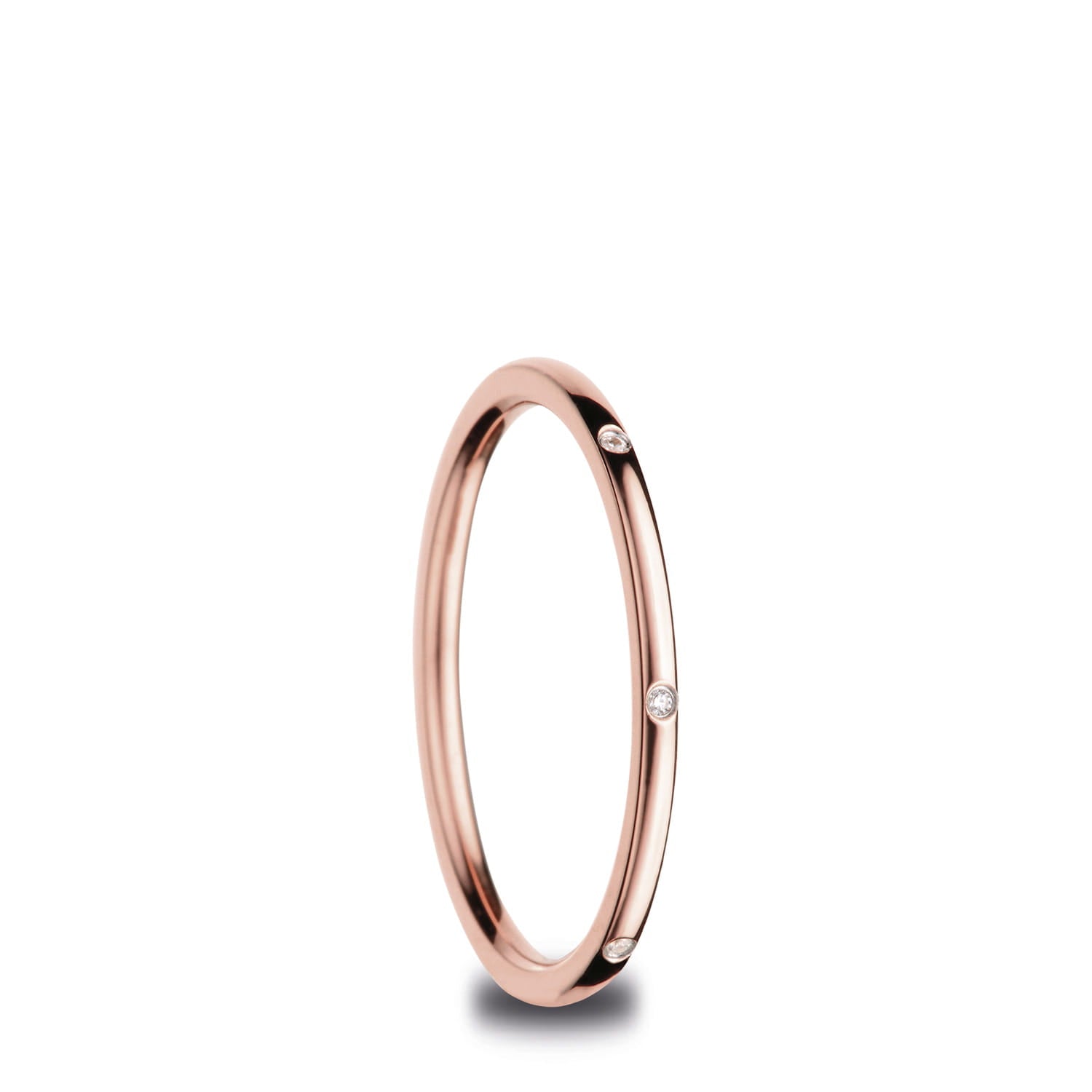 Arctic Symphony Thin Ring - Rosa fra Bering