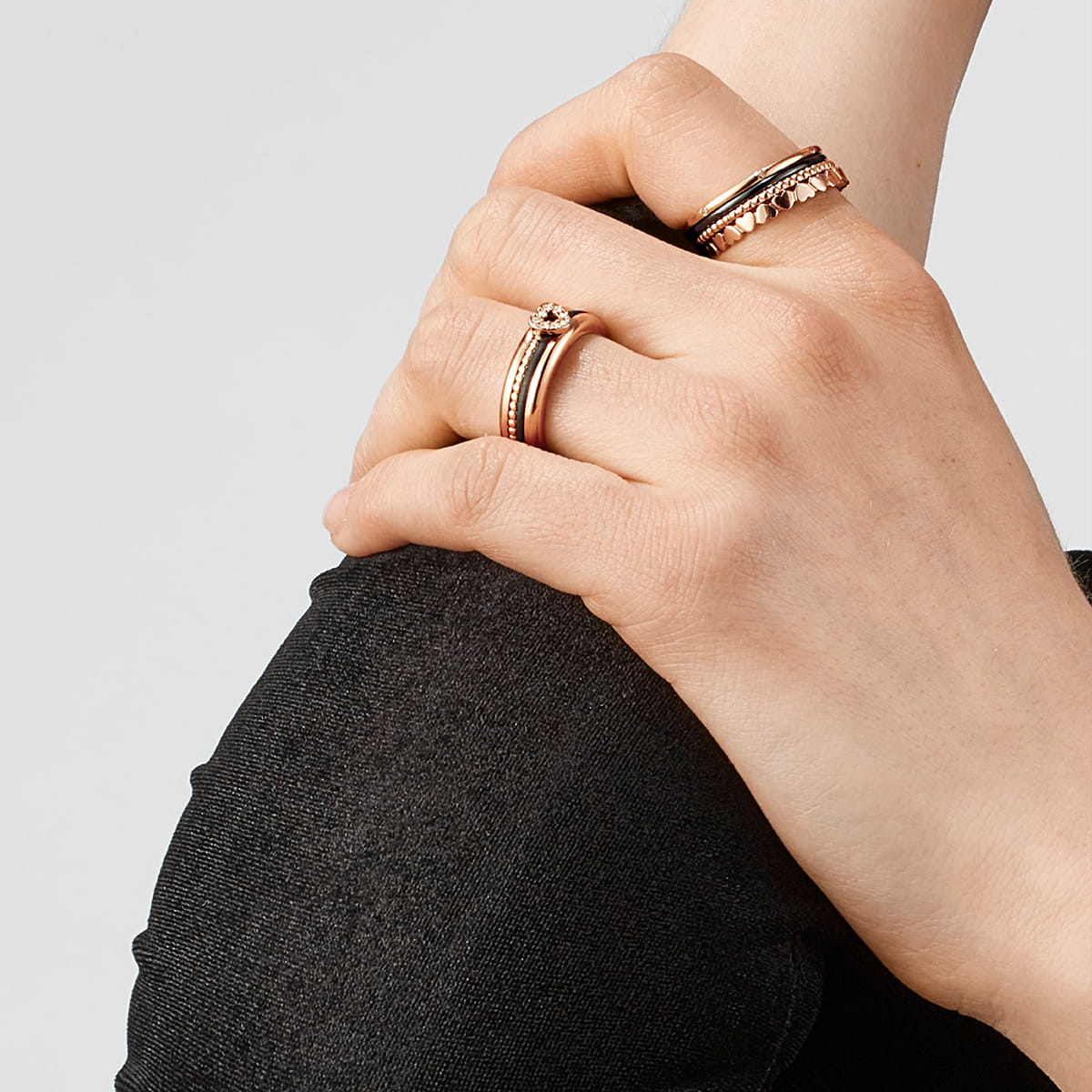 Arctic Symphony Thin Ring - Rosa fra Bering