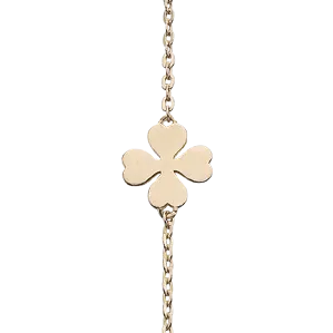 Armbånd m. firkløver - 8 kt. Guld fra Scrouples Jewellery