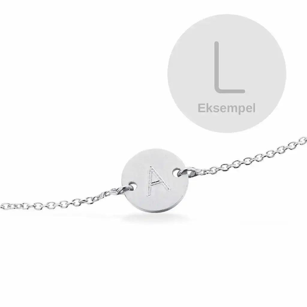 #TagMe rund L sølv m/kæde19cm fra Scrouples Jewellery