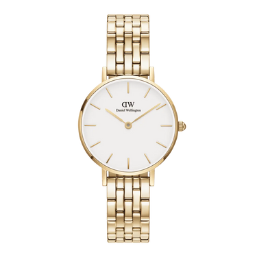 Petite 5-Link Evergold 28 mm - Guld/Hvid fra Daniel Wellington