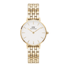 Petite 5-Link Evergold 28 mm - Guld/Hvid fra Daniel Wellington