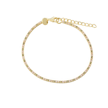 Blush Tennis Armbånd - Forgyldt