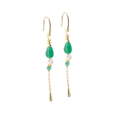 Verde Drop Øreringe - Forgyldt