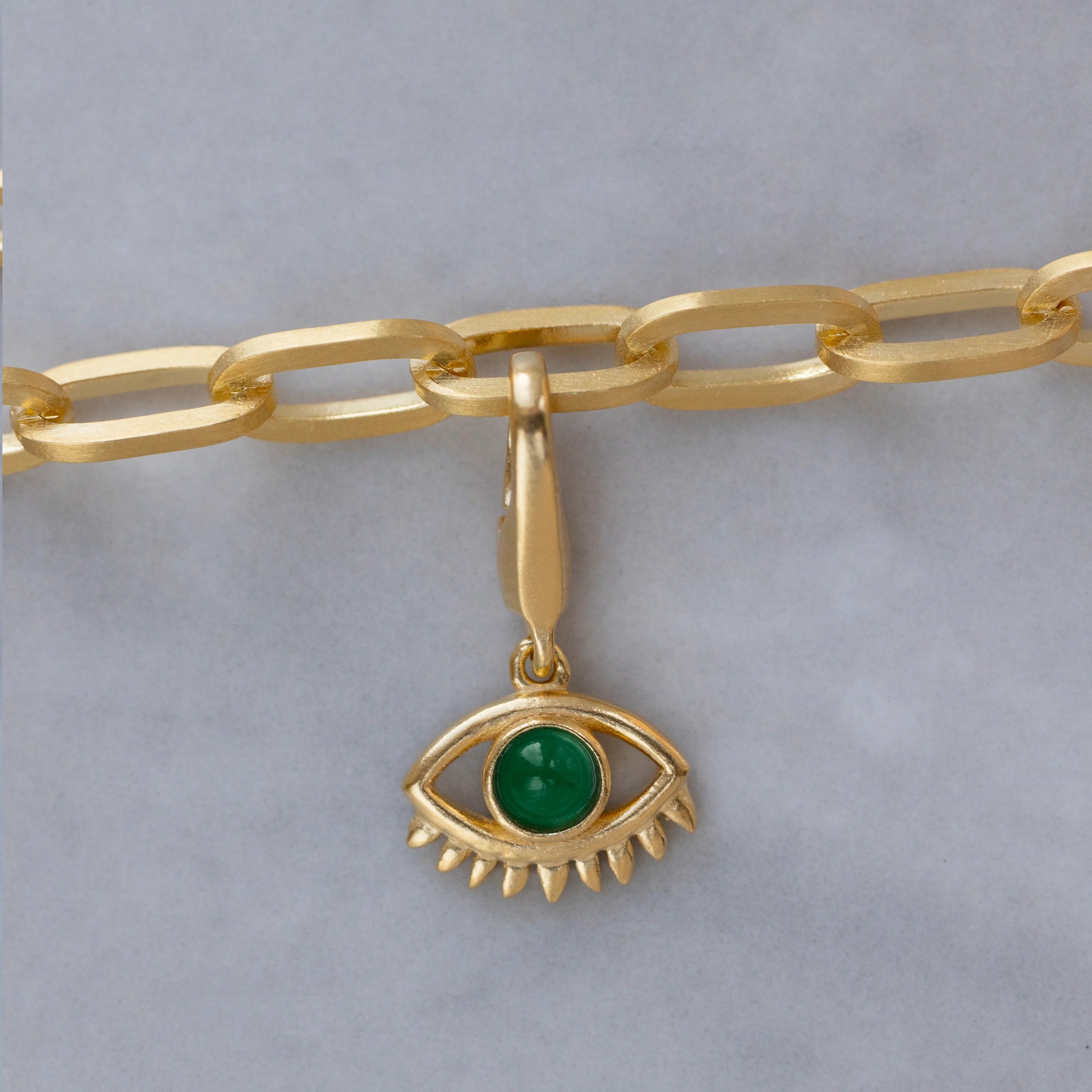Protective Evil Eye Charm - Forgyldt Metal