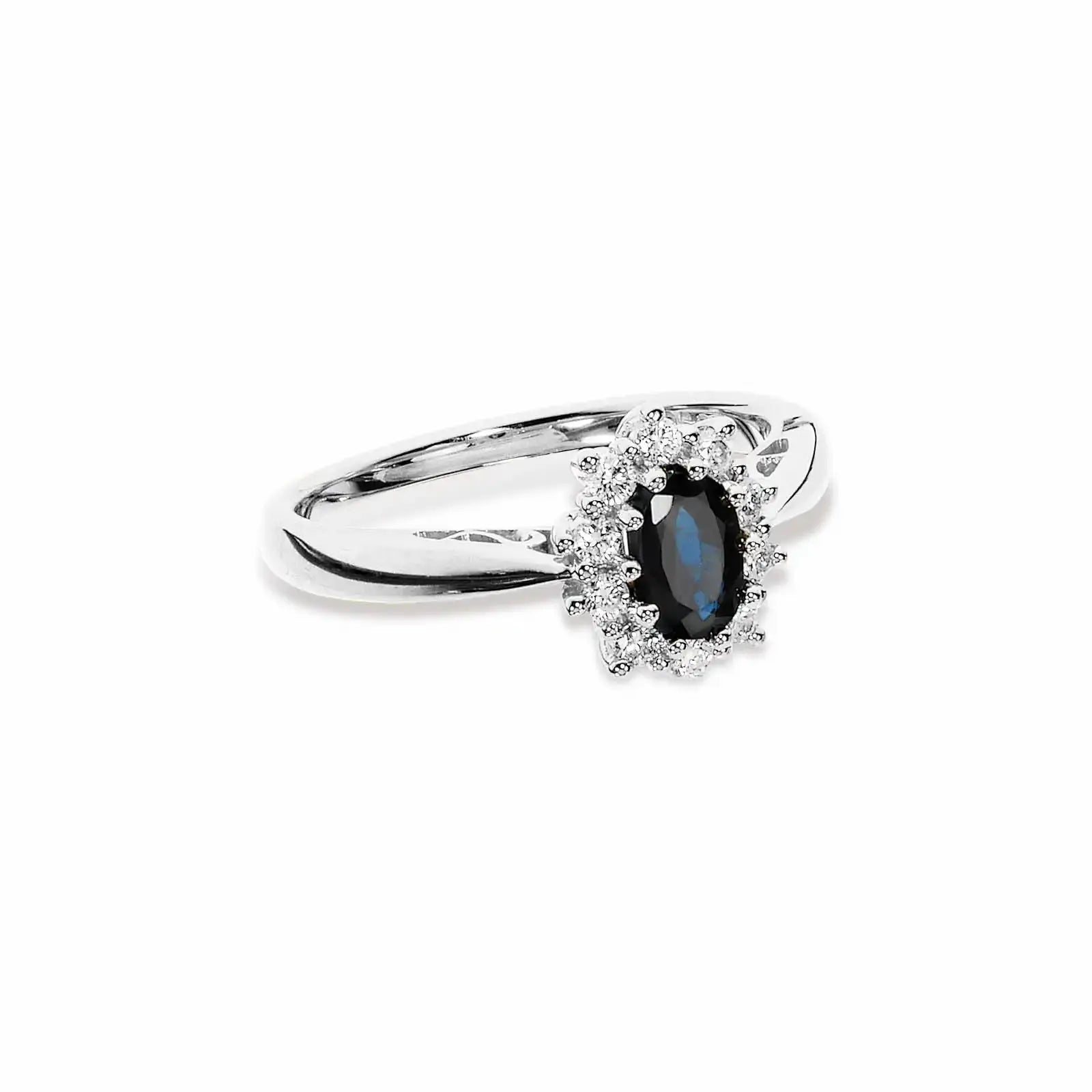Ring roset 0,22 H-W/SI-safir 1 fra Scrouples Jewellery
