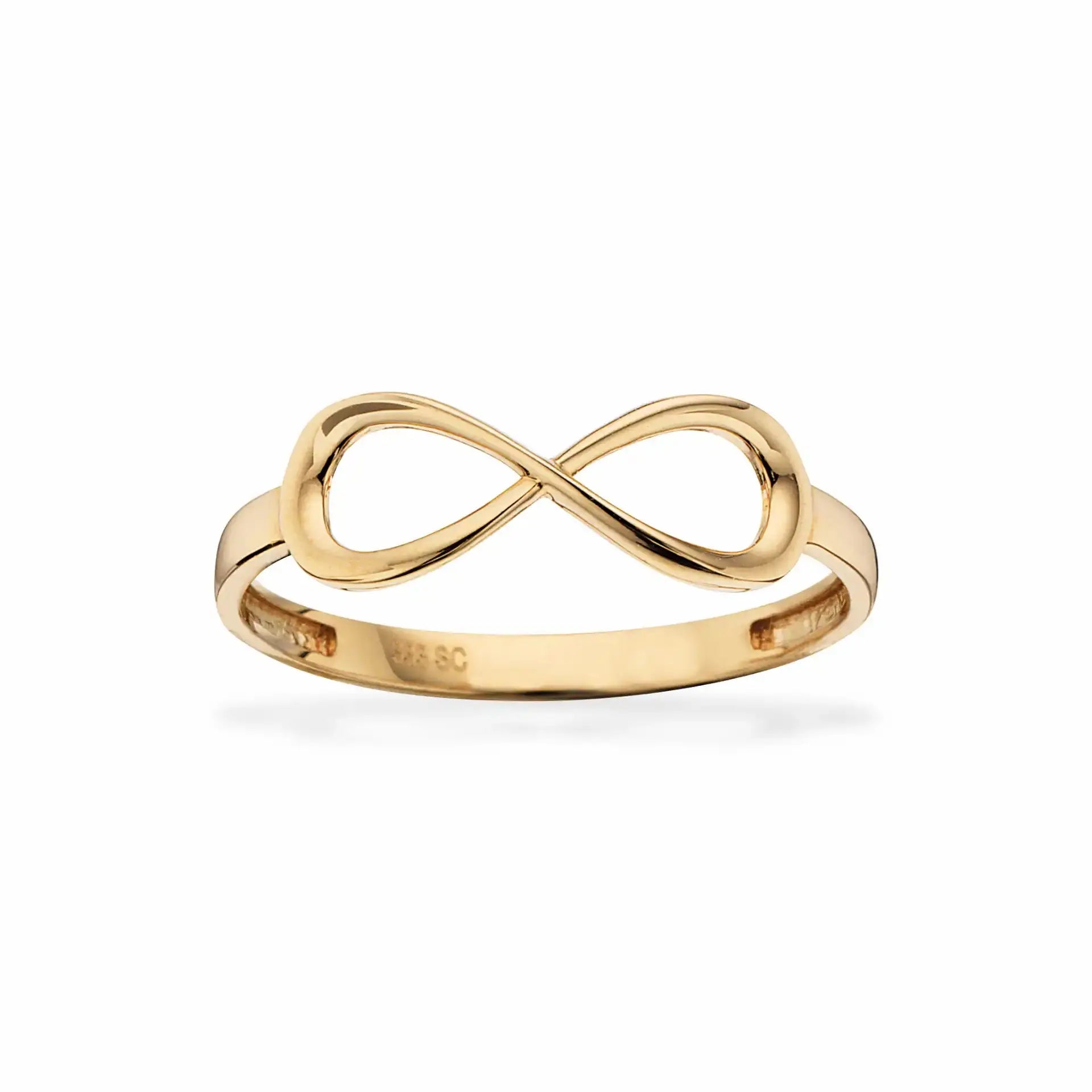 Ring m. uendelighedstegn - 8 kt. Guld fra Scrouples Jewellery