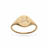 PrimaVera 14 kt. signet ring rund fra Scrouples Jewellery