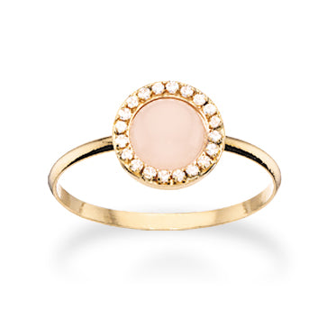 Ring rosa quartz 8 kt. fra Scrouples Jewellery