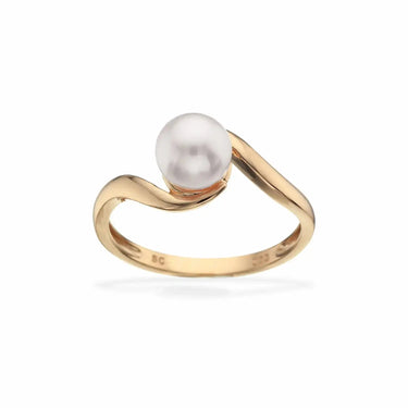 8 kt. guld ring m. ferskvandsperler fra Scrouples Jewellery