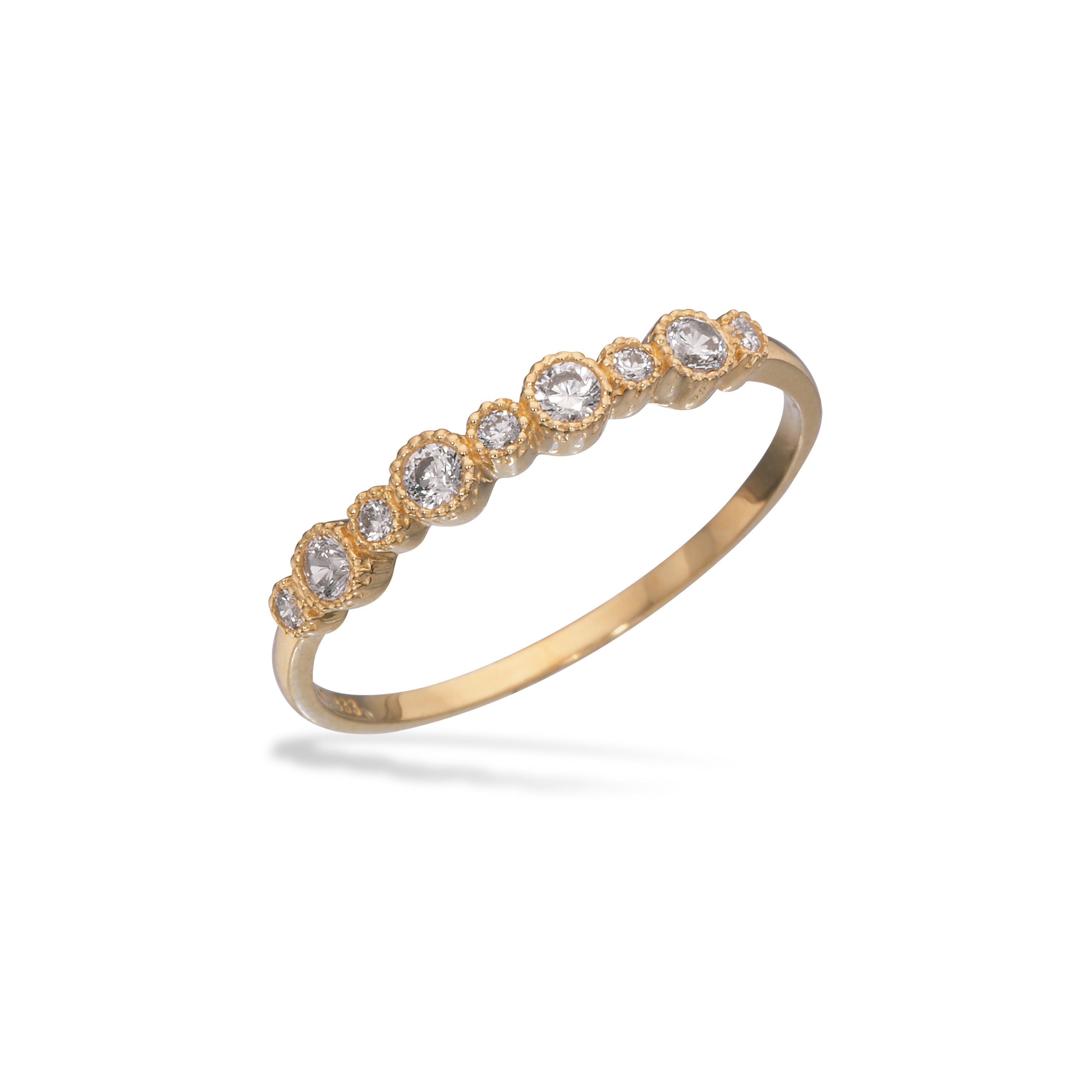 Ring cubic zirkonia - 8 kt. Guld fra Scrouples Jewellery