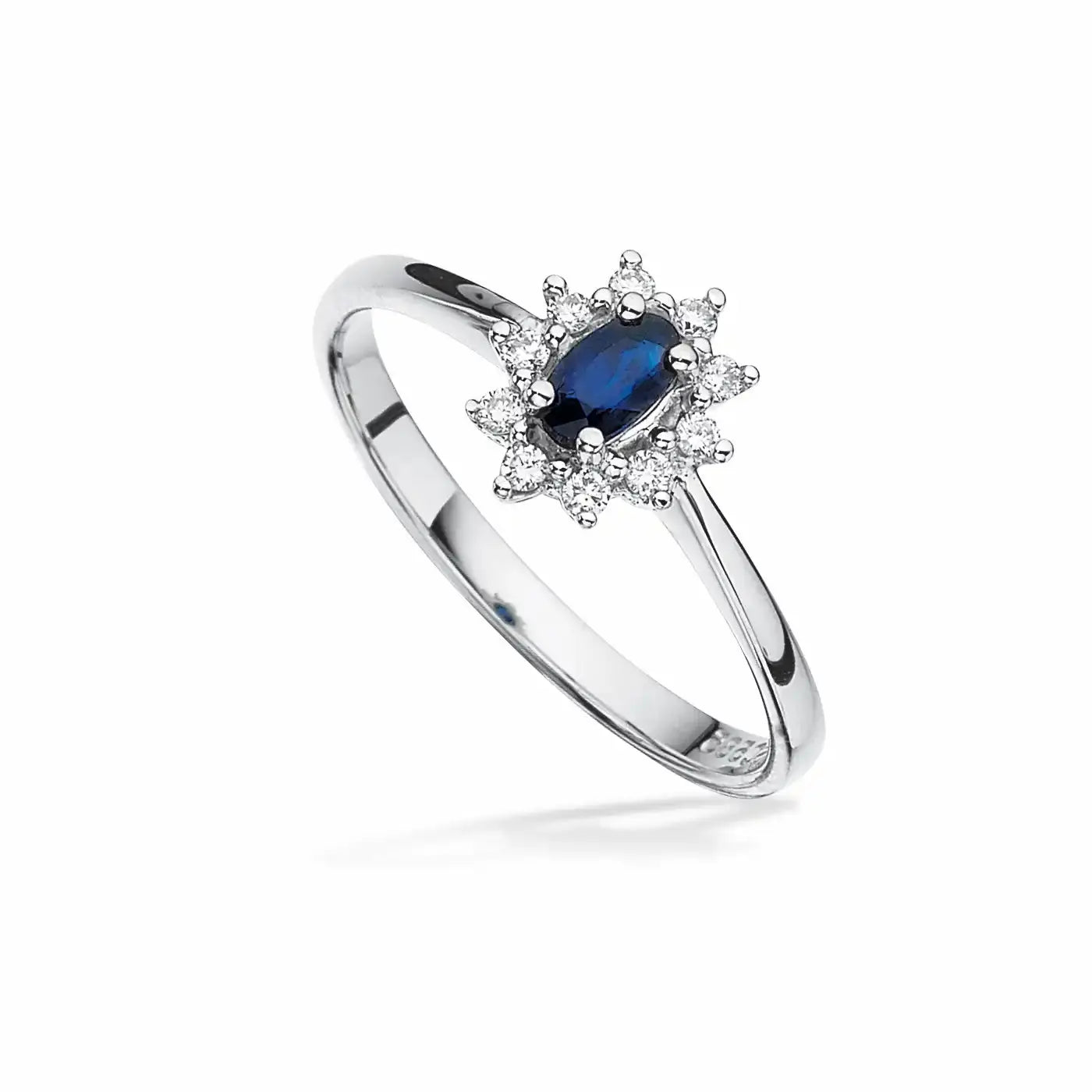 Ring 14 kt.0,11 W/SI-safir fra Scrouples Jewellery
