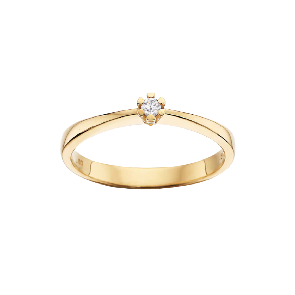 Vida Ring m. 0,03 ct. H-W/P1 - 8 kt. Guld fra Scrouples Vida