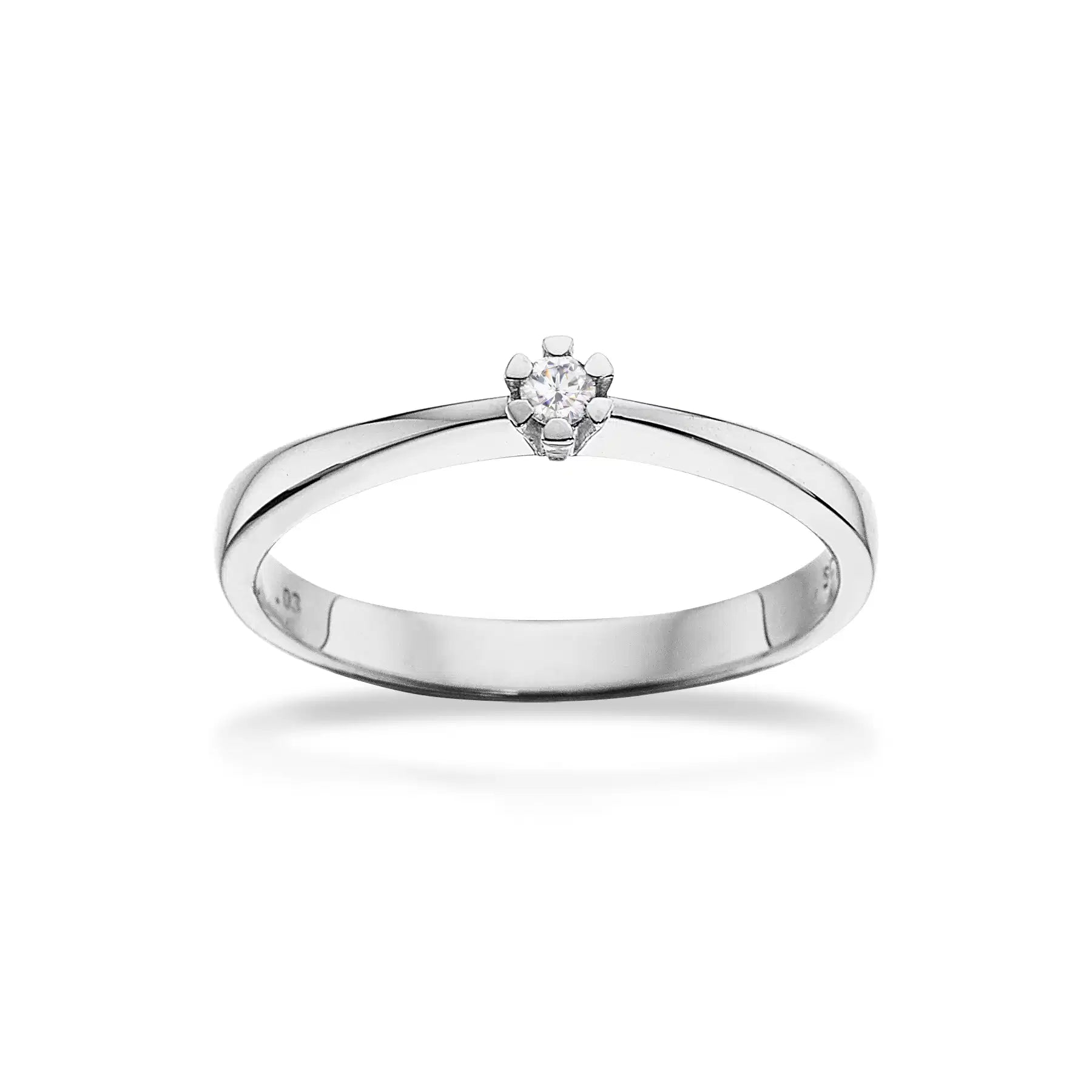 Vida Ring 0,03 ct. - 8 kt. Hvidguld fra Scrouples Vida