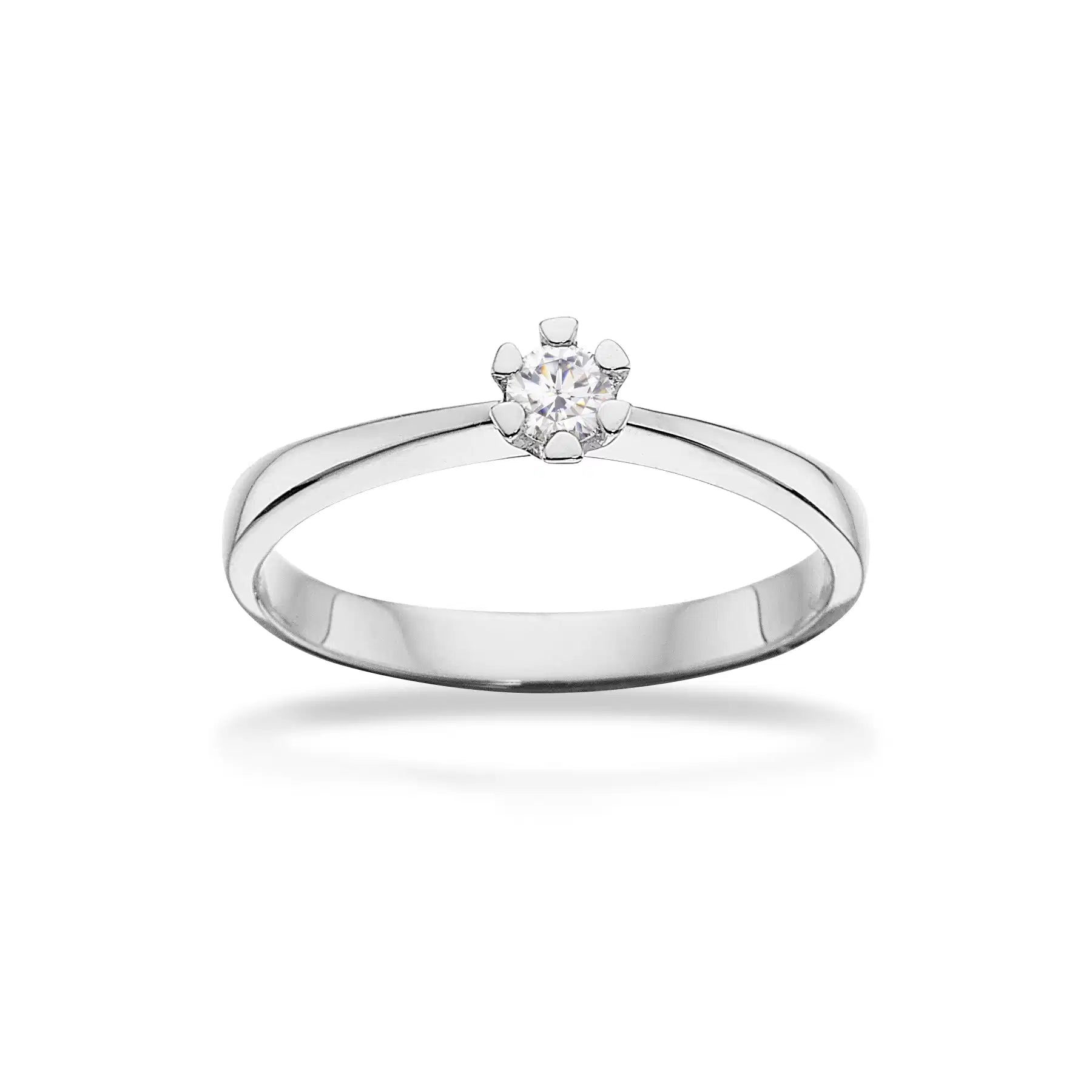 Vida Ring 0,10 ct - 8 kt. Hvidguld fra Scrouples Vida