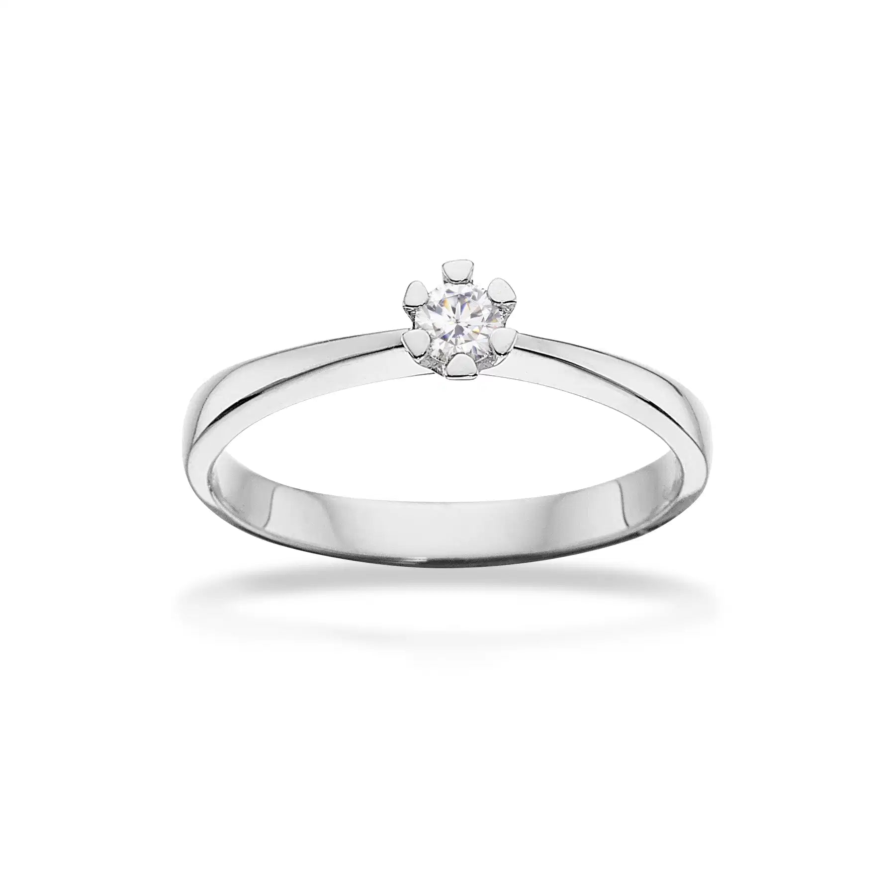 Vida Ring 0.10 ct. - 8 kt. Hvidguld