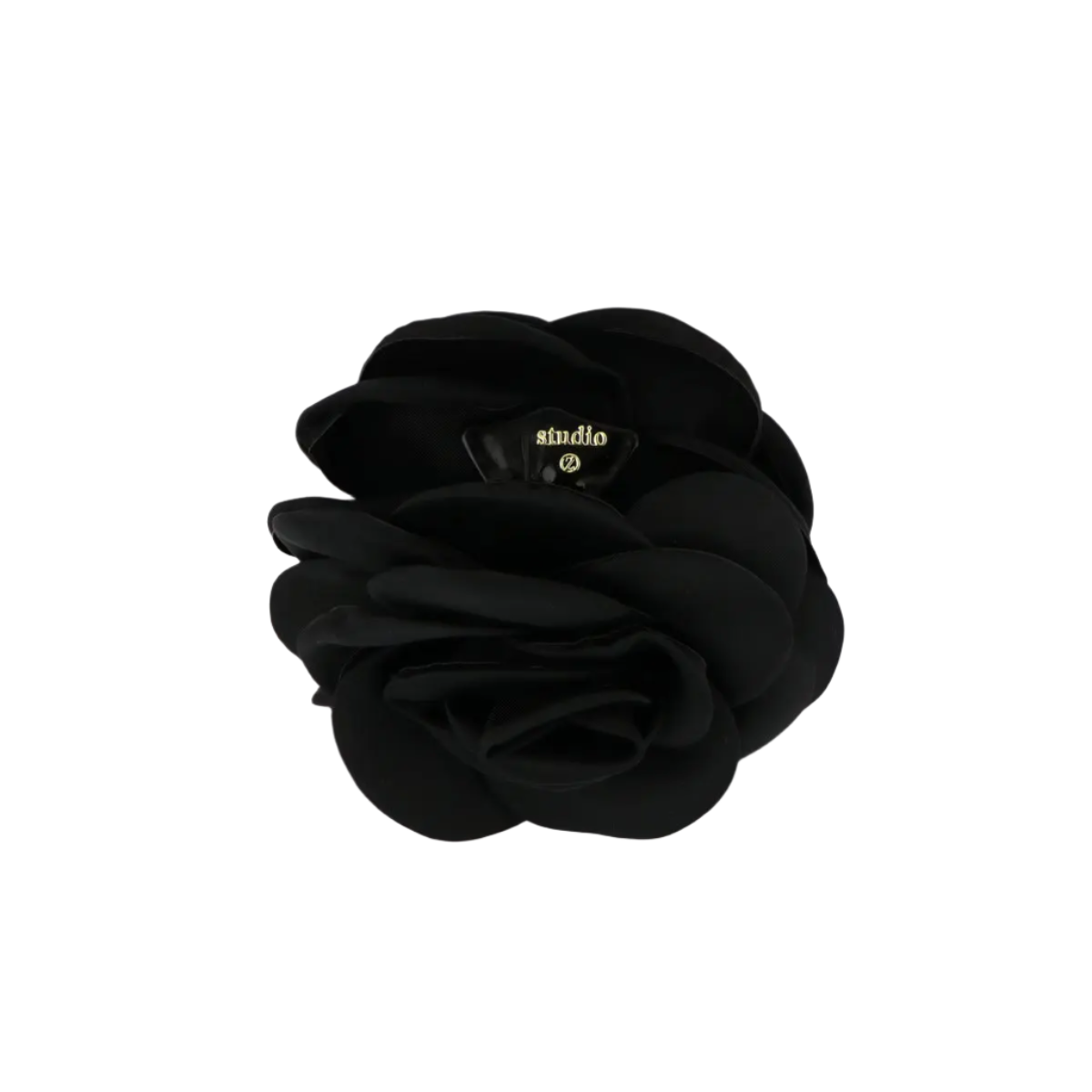 Satin Rose Hårklemme - Black fra Studio Z