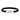 Armbånd sort kalveskind 19 cm - Stål fra Son Of Noa