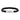 Armbånd sort kalveskind 23 cm - Stål fra Son Of Noa