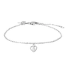 Armbånd Hjerte m. Zirk. - Rhod. Sølv fra Noa Kids