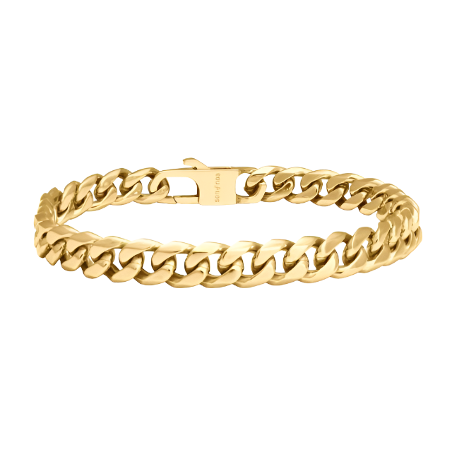 SON bracelet STEEL shiny 23cm IPGold fra Son Of Noa