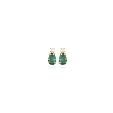 Emerald Nano Ørestikker - 8 kt. Guld fra Gold Essentials by Plaza