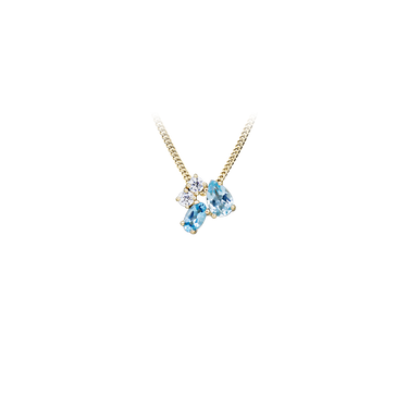 Tria Blue Vedhæng - 8 kt. Guld fra Gold Essentials