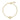 Marguerit armbånd 2x5mm snoet hjerte 11 mm - forgyldt fra Lund Copenhagen