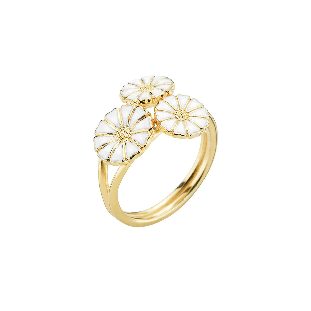 Marguerit ring - Forgyldt