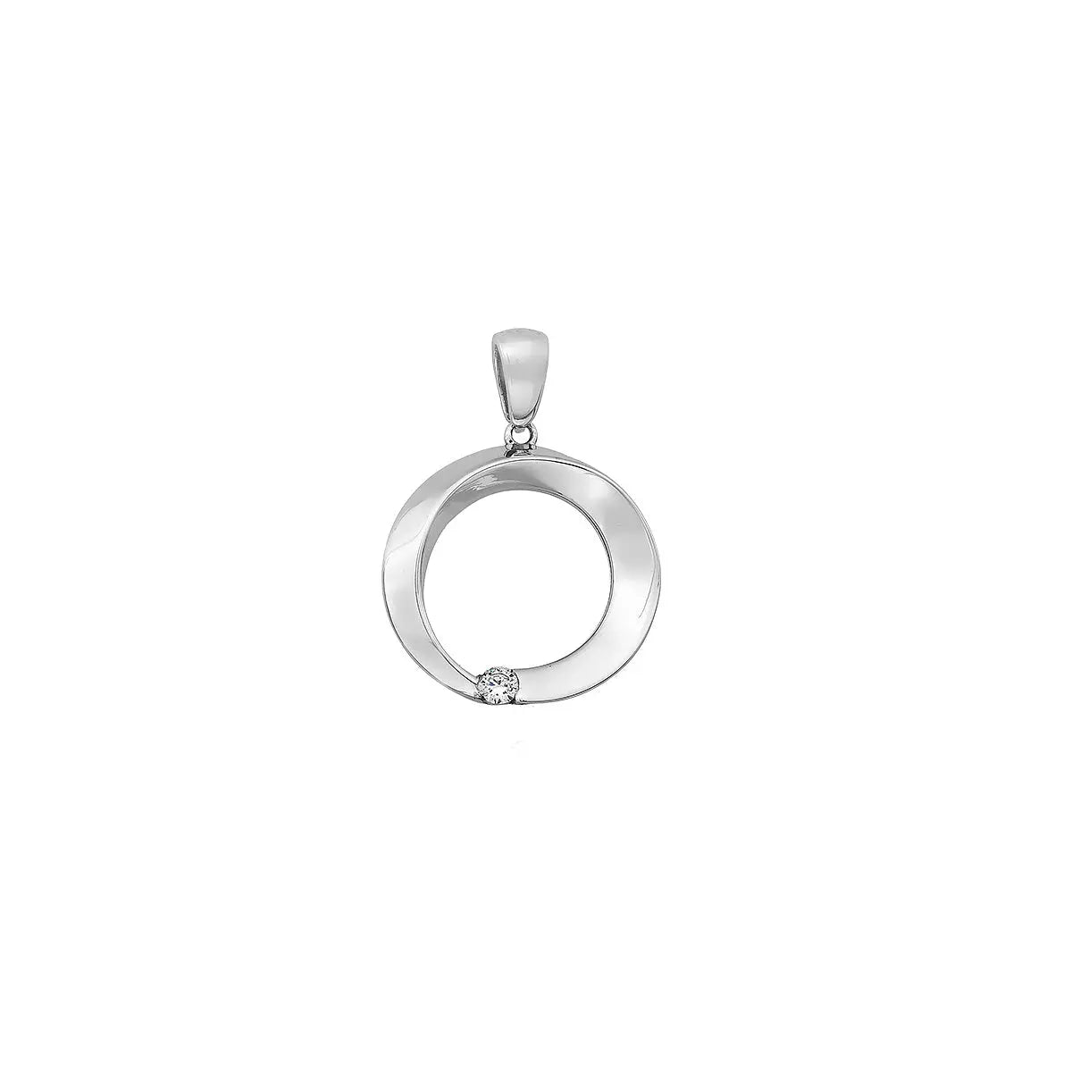 Simple cirkel halskæde - Sølv fra Silver Essentials by Plaza