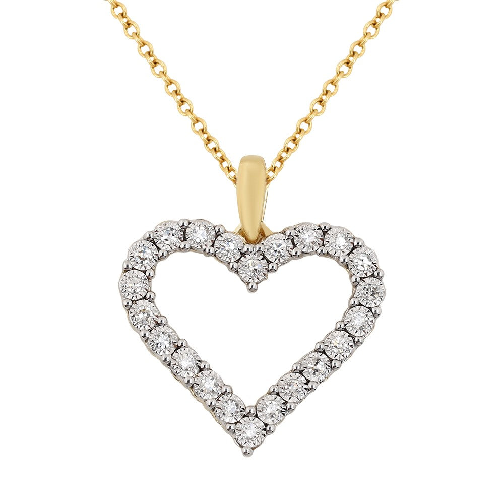 Diamond Heart vedhæng 0,11 ct. - 14 kt. Guld