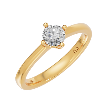 Princess square 0,50 ct ring - 14 kt. Guld