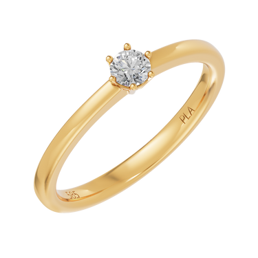 Princess star 0,15 ct ring - 14 kt. Guld