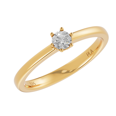 Princess star 0,20 ct ring - 14 kt. Guld