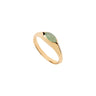 Green Aventurine Nomad Stamp Ring - Forgyldt fra PDPAOLA