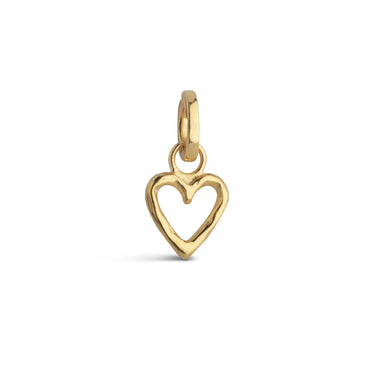 Organic Heart Charms - Forgyldt