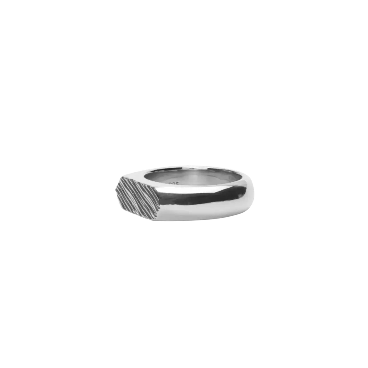 IX Mini Brushed Hexagon ring - Sølv fra Ix Studios