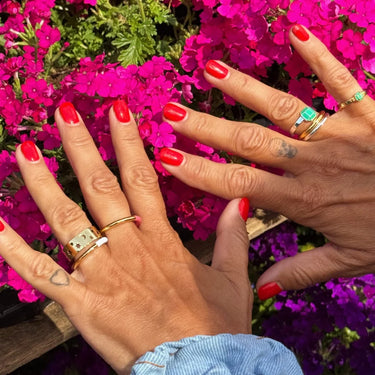 Double Color Ring - Forgyldt Messing