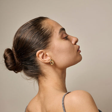 Carya Øreringe - Forgyldt